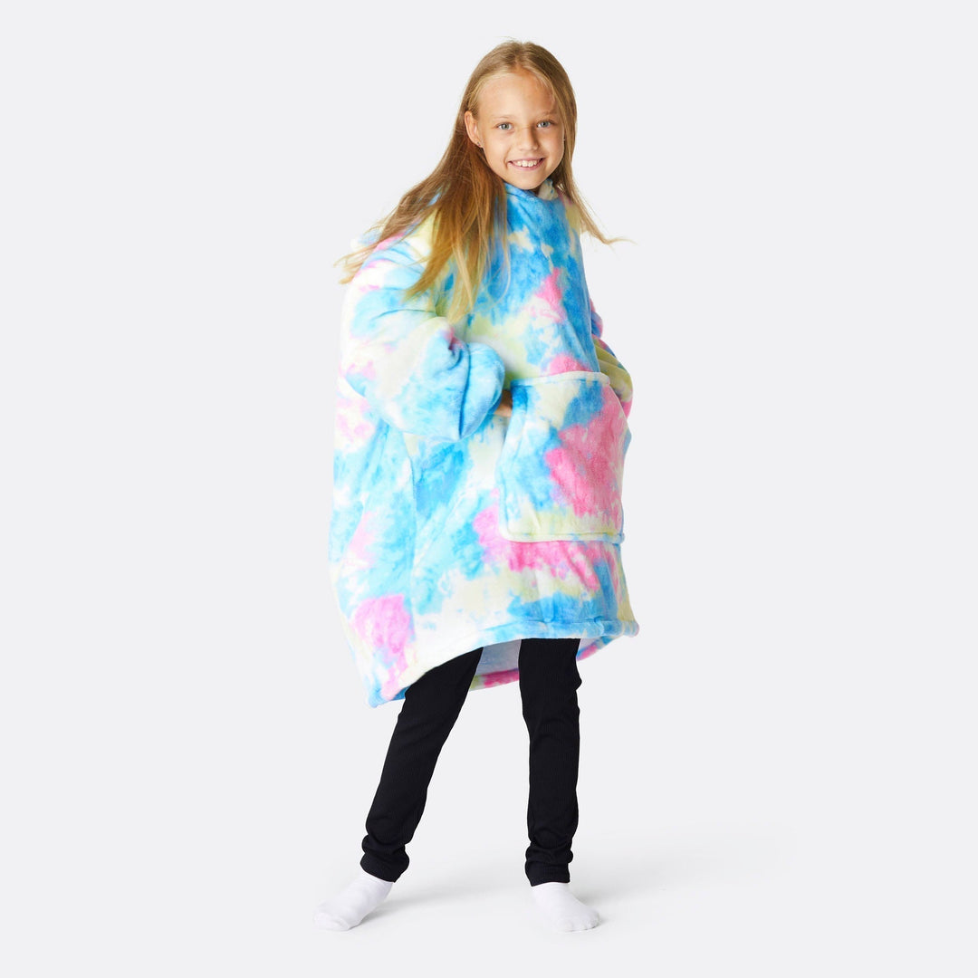 Lasten Tie Dye Cyan HappyHoodie