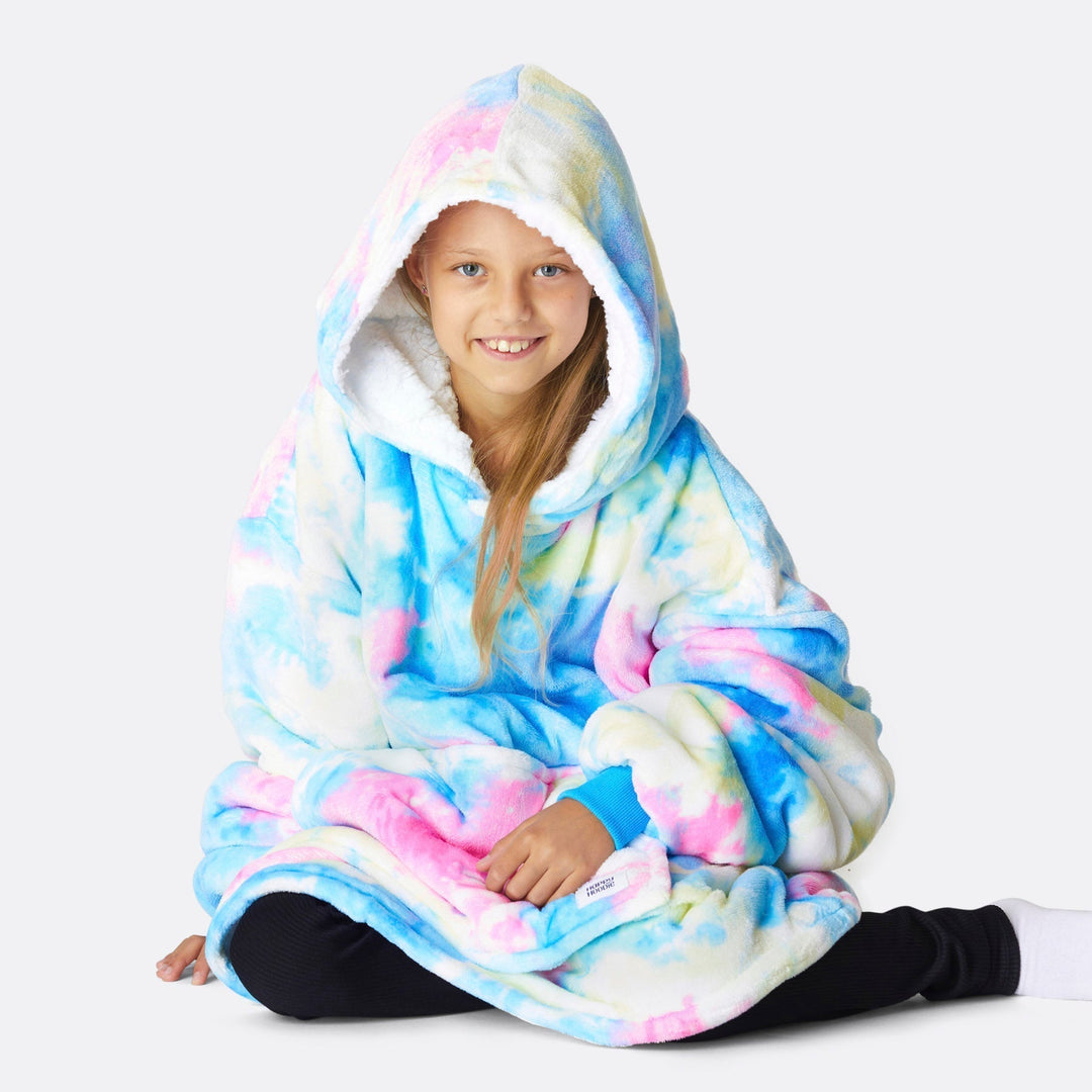 Lasten Tie Dye Cyan HappyHoodie