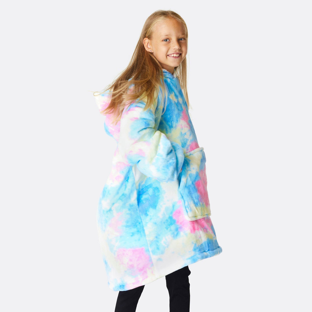 Lasten Tie Dye Cyan HappyHoodie