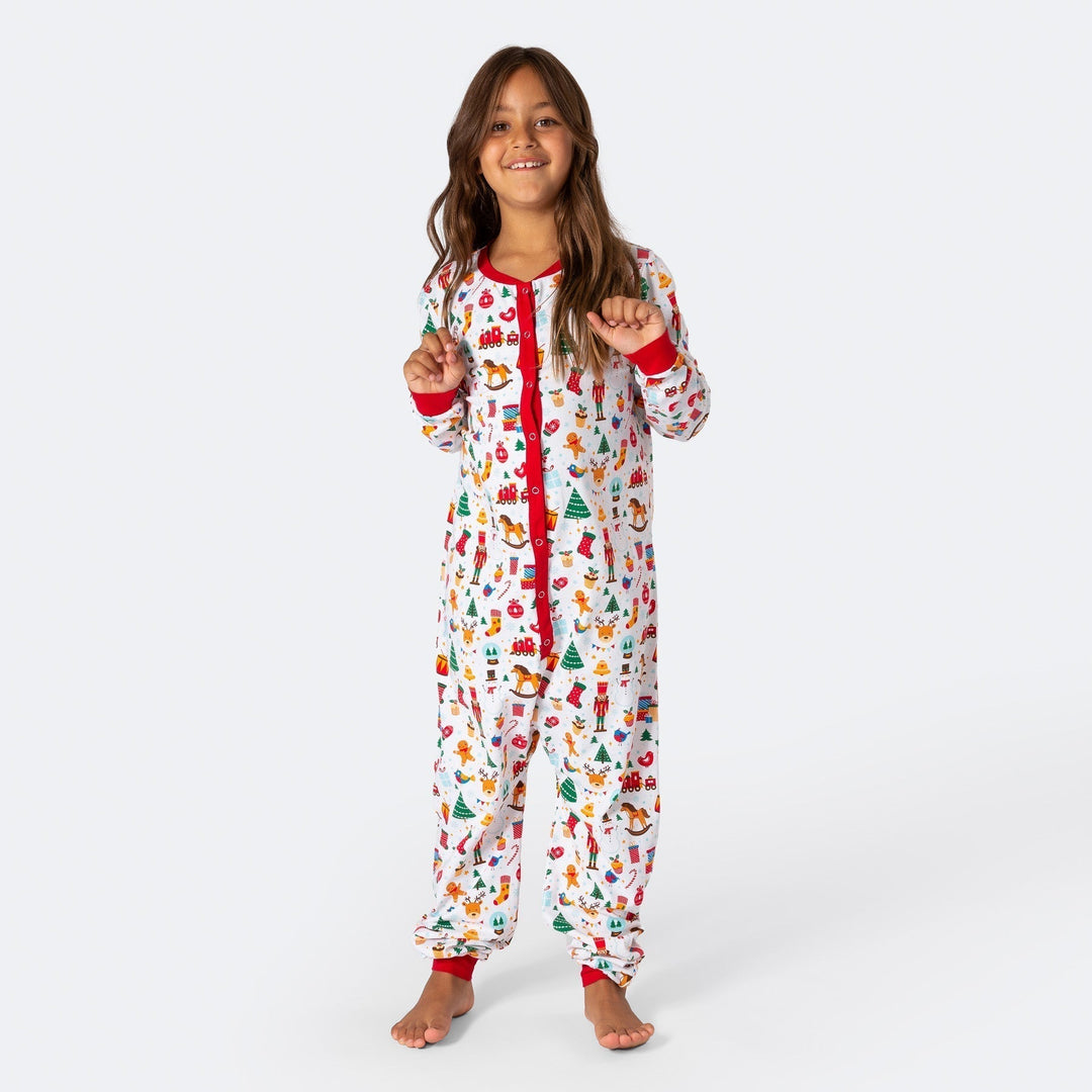 Lasten Valkoinen Joulu-Unelma Jouluhaalaripyjama