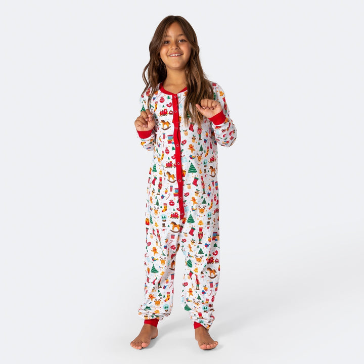 Lasten Valkoinen Joulu-Unelma Jouluhaalaripyjama