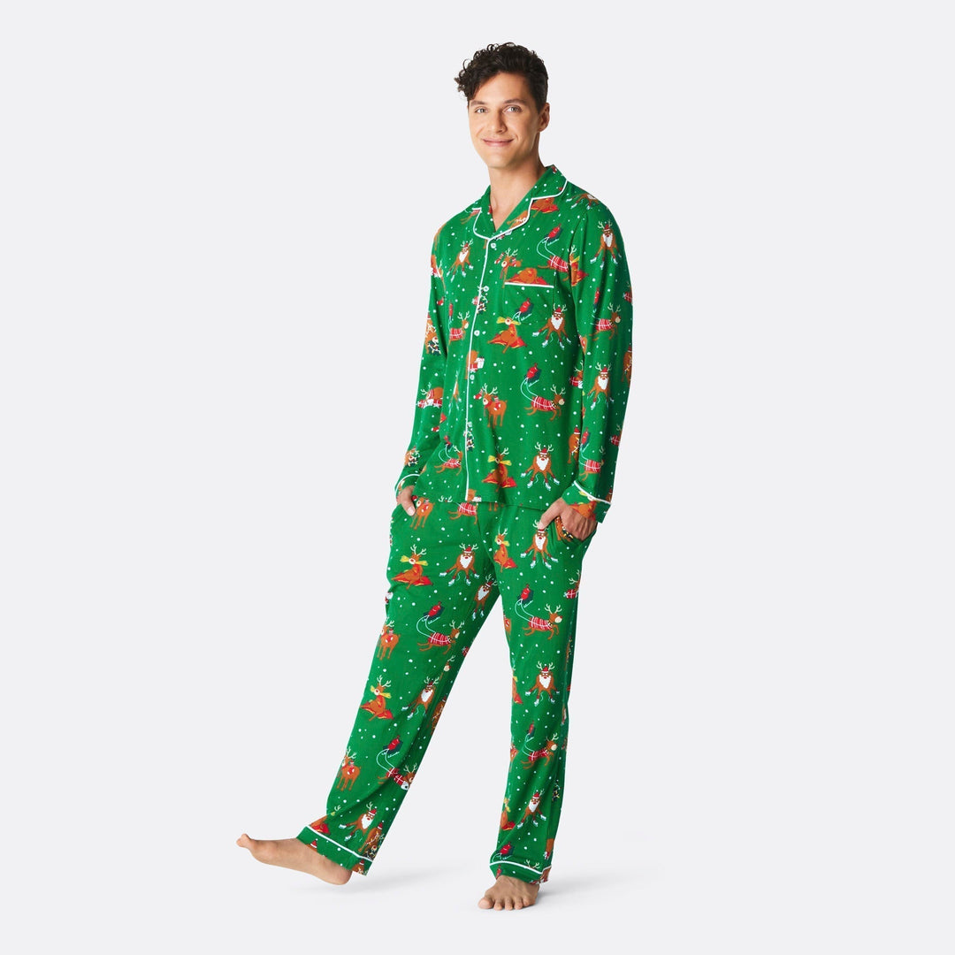 Miesten Kauluksellinen Poro Joulupyjama