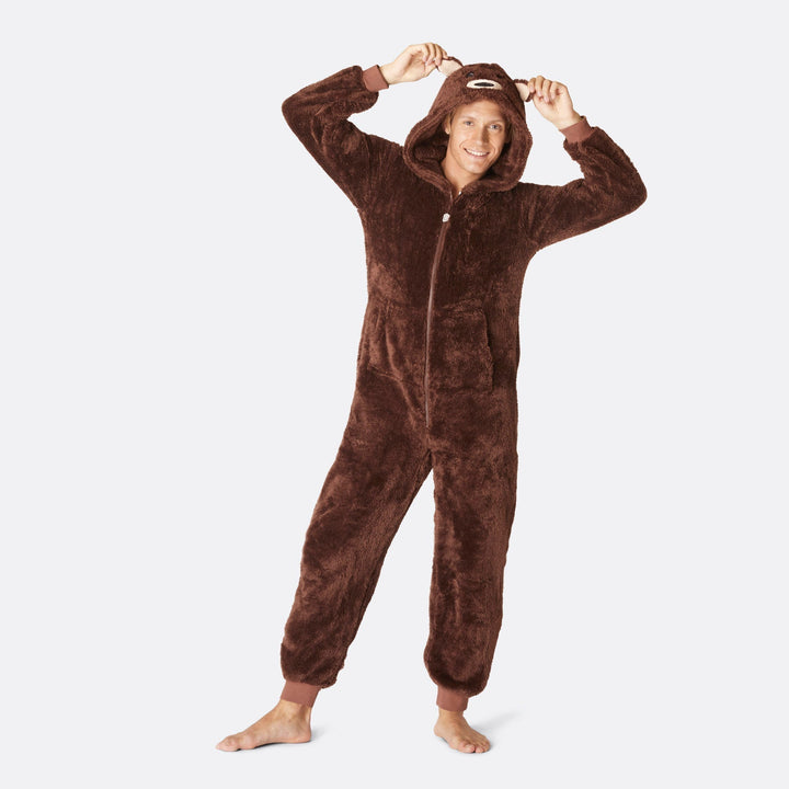 Miesten Ruskea Nallekarhu Onesie