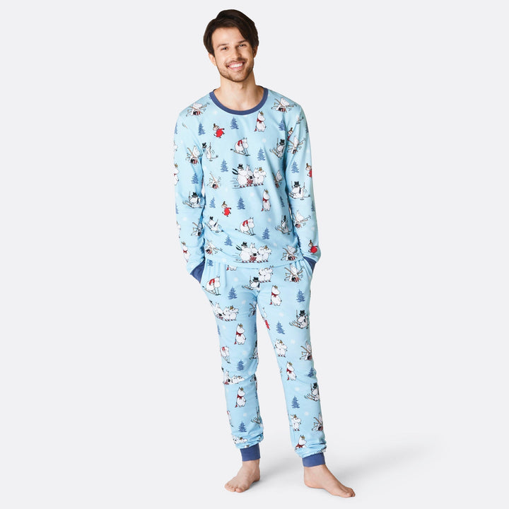 Miesten Sininen Muumi Joulupyjama