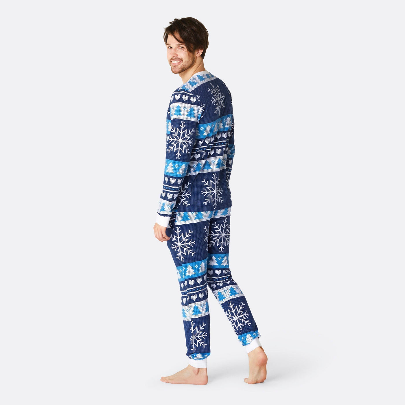 Miesten Sininen Neulottu Pyjama