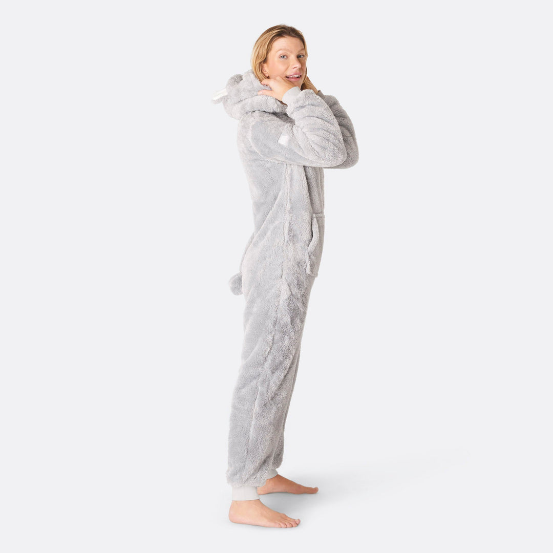 Naisten Harmaa Nallekarhu Onesie