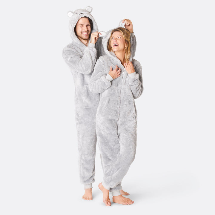 Naisten Harmaa Nallekarhu Onesie