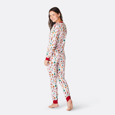 Naisten Valkoinen Joulu-Unelma Joulupyjama