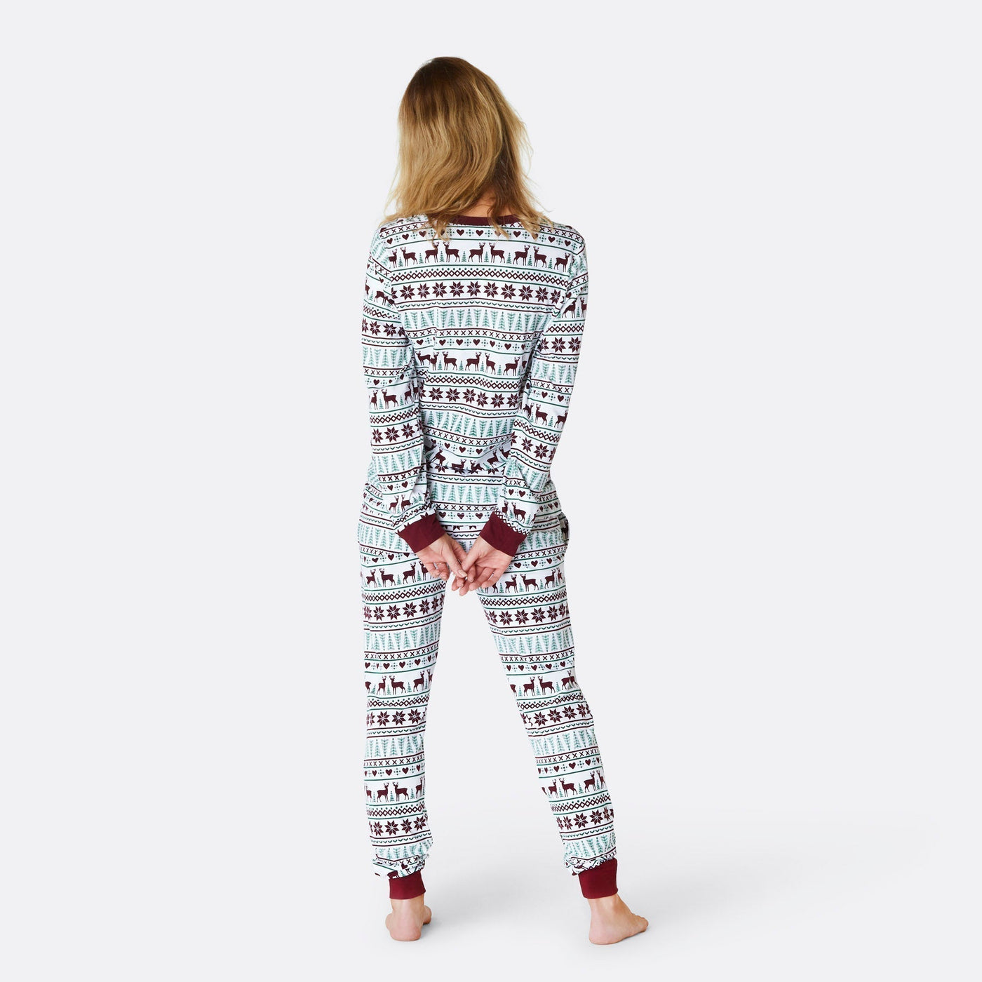 Naisten Valkoinen Talvi Pyjama