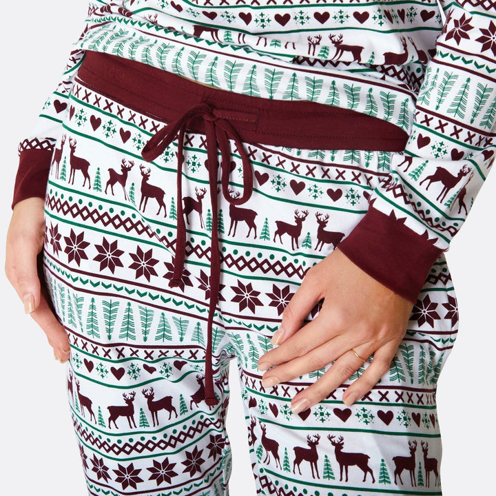 Naisten Valkoinen Talvi Pyjama