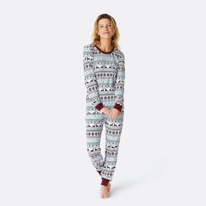 Naisten Valkoinen Talvi Pyjama