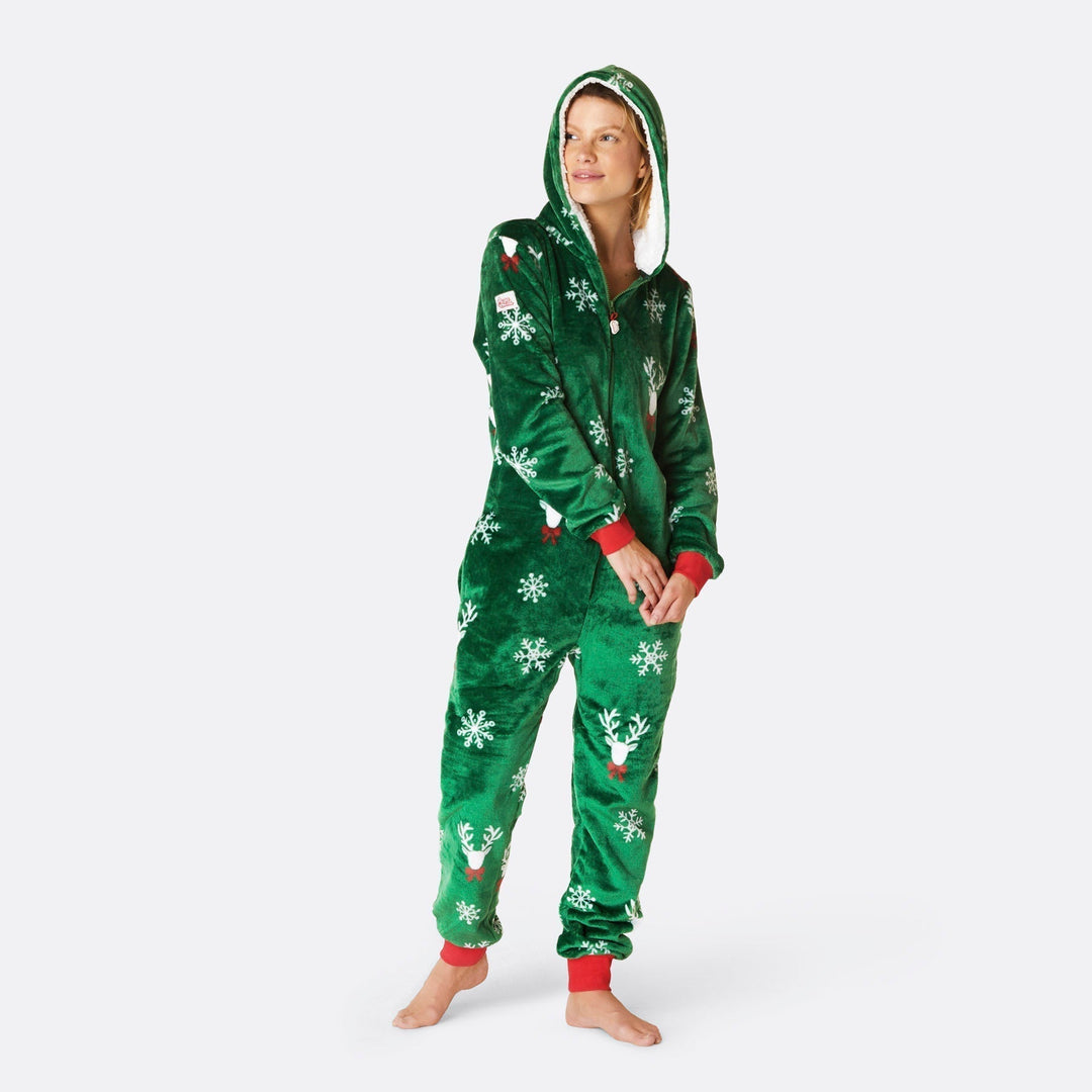 Naisten Vihreä Poro Onesie