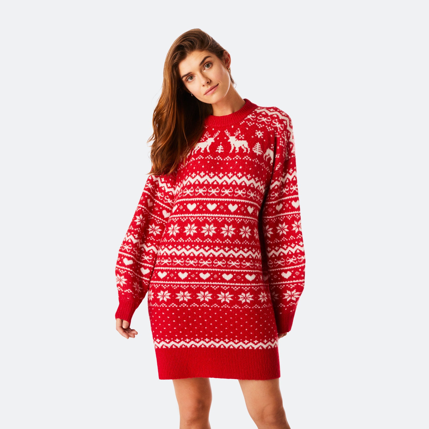 Naisten Punainen Oversized Joulumekko SillySanta fi naisten-punainen-oversized-joulumekko-sillysanta-fi