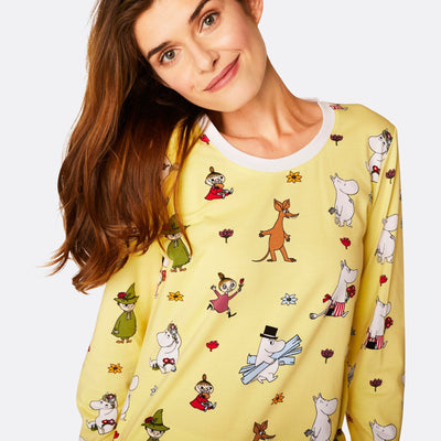 Naisten Keltainen Muumi Pyjama