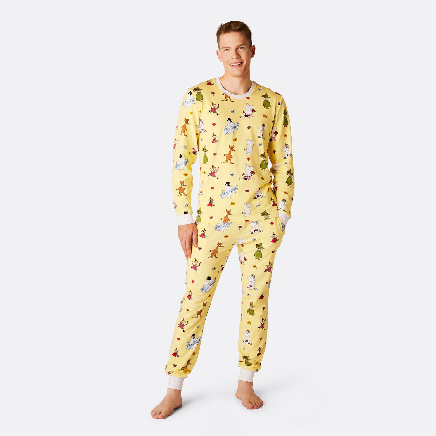 Miesten Keltainen Muumi Pyjama