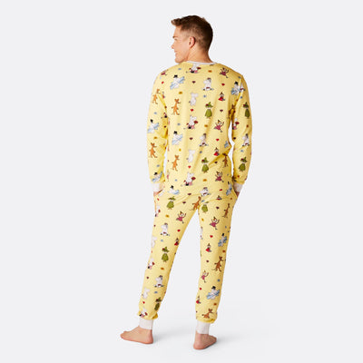 Miesten Keltainen Muumi Pyjama