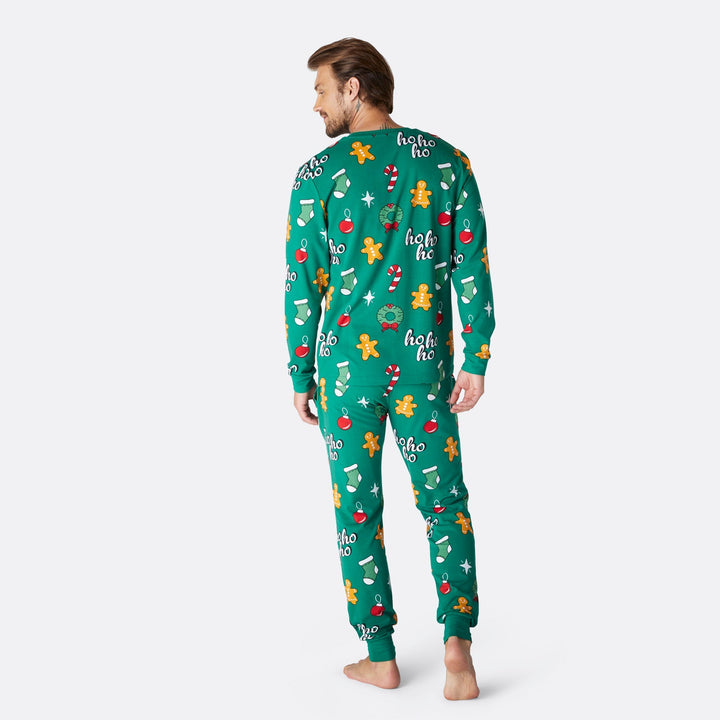 Miesten Vihreä Hohoho Joulupyjama