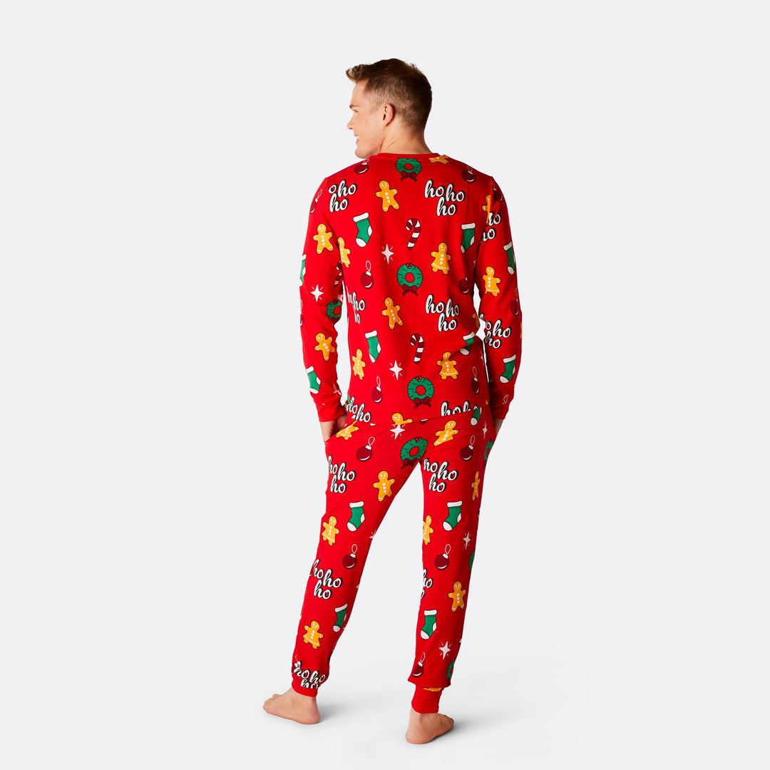 Miesten Punainen Hohoho Joulupyjama