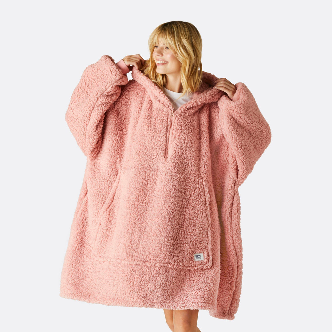 Pinkki Sherpa HappyHoodie