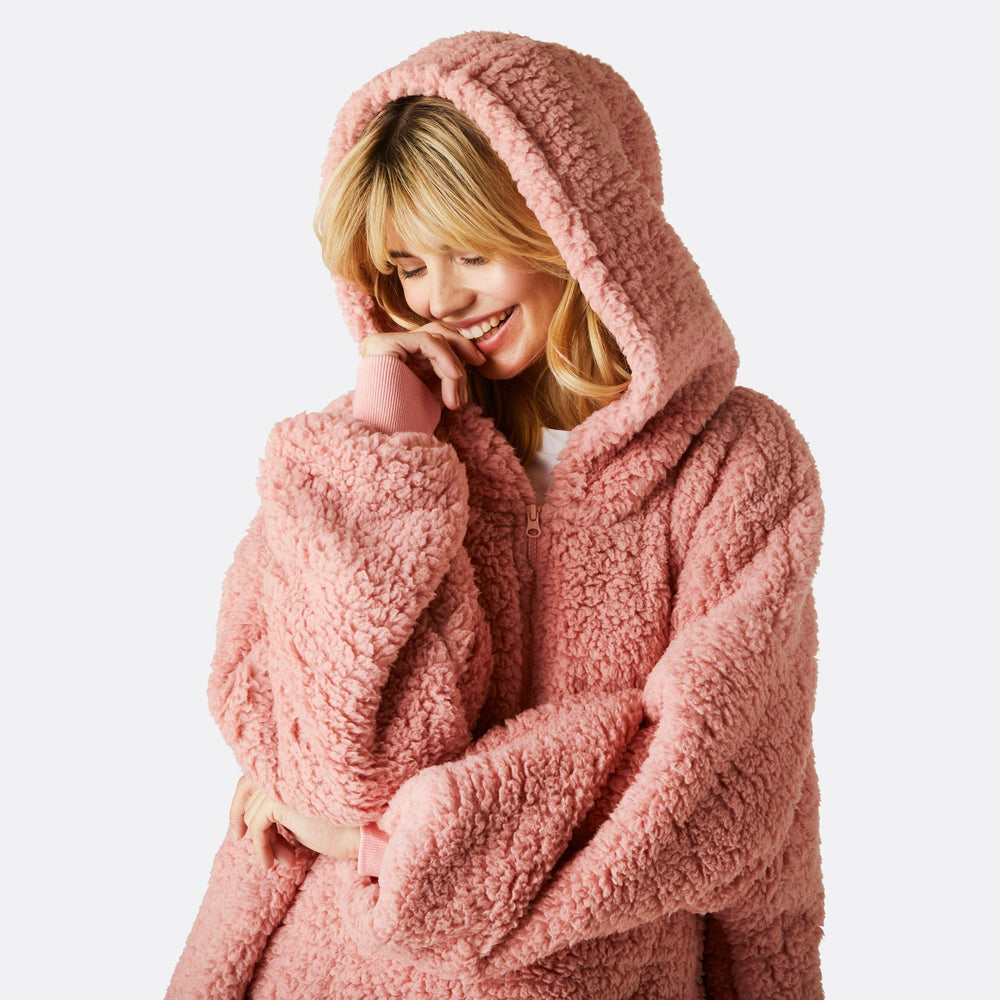 Pinkki Sherpa HappyHoodie