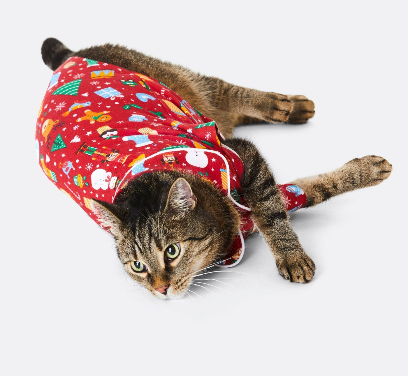 Punainen Joulu-Unelma Pyjama Kissoille