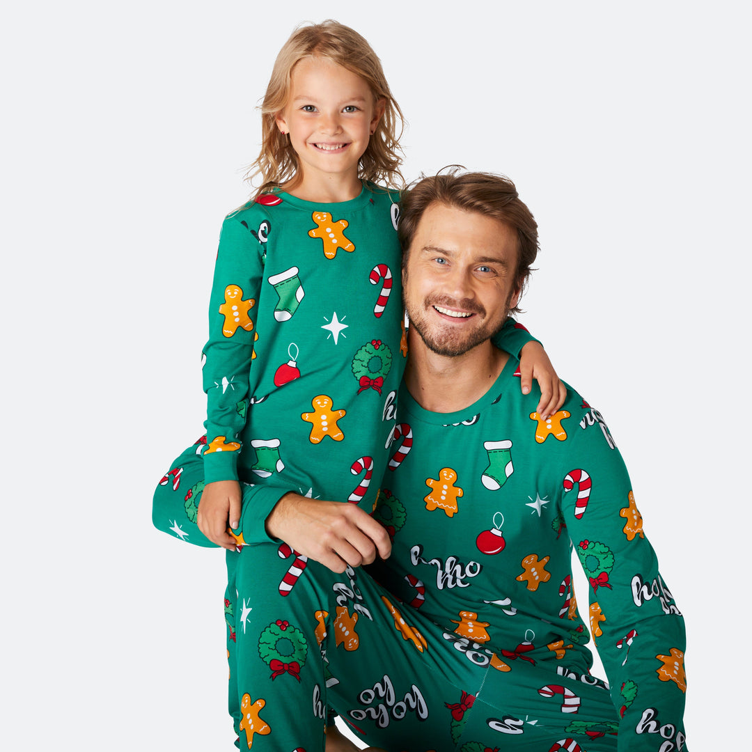 Miesten Vihreä Hohoho Joulupyjama