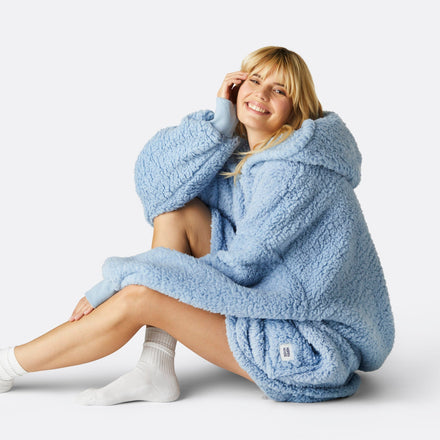 Sininen Sherpa HappyHoodie