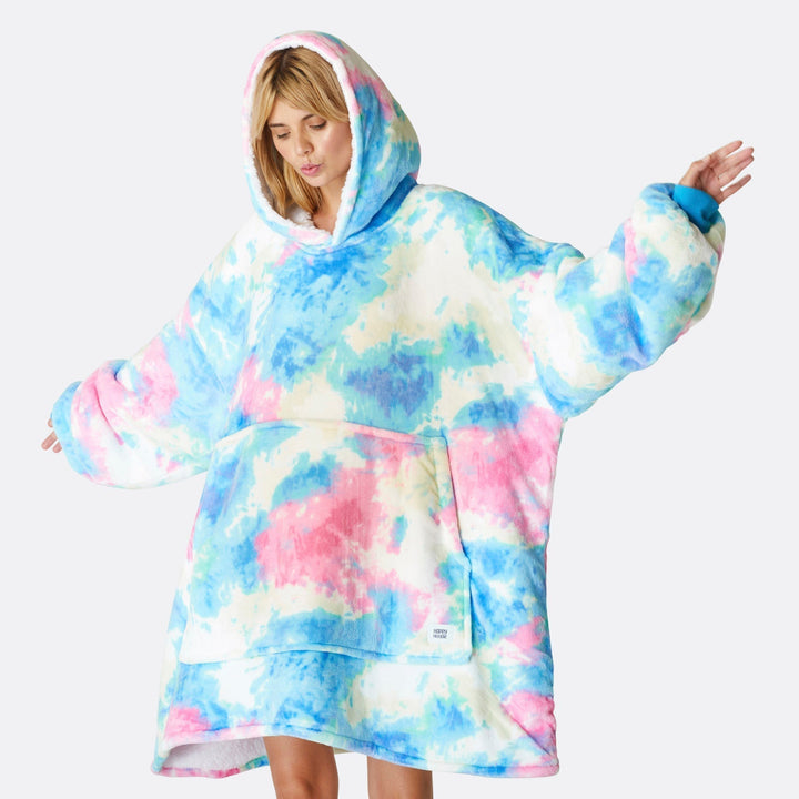 Tie Dye Sininen HappyHoodie